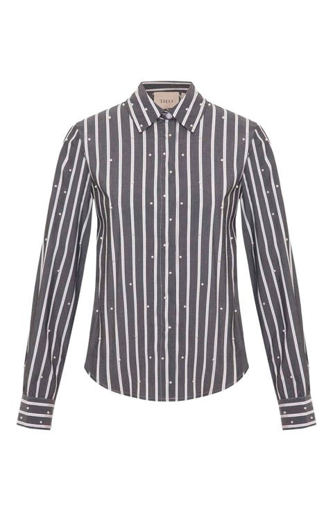 Echo Mix Stripe Pearly Shirt
