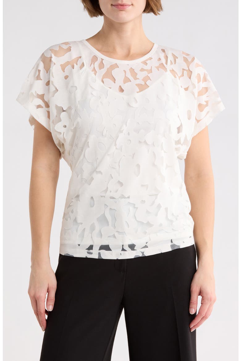 Ebasi Floral Top, Main, color, OPEN WHT