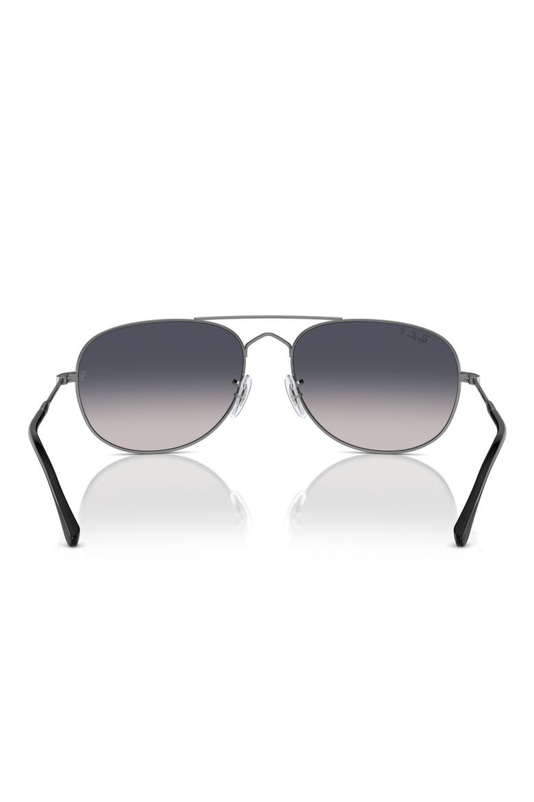 Bain Bridge 57mm Gradient Polarized Aviator Sunglasses, Alternate, color, GUNMETAL