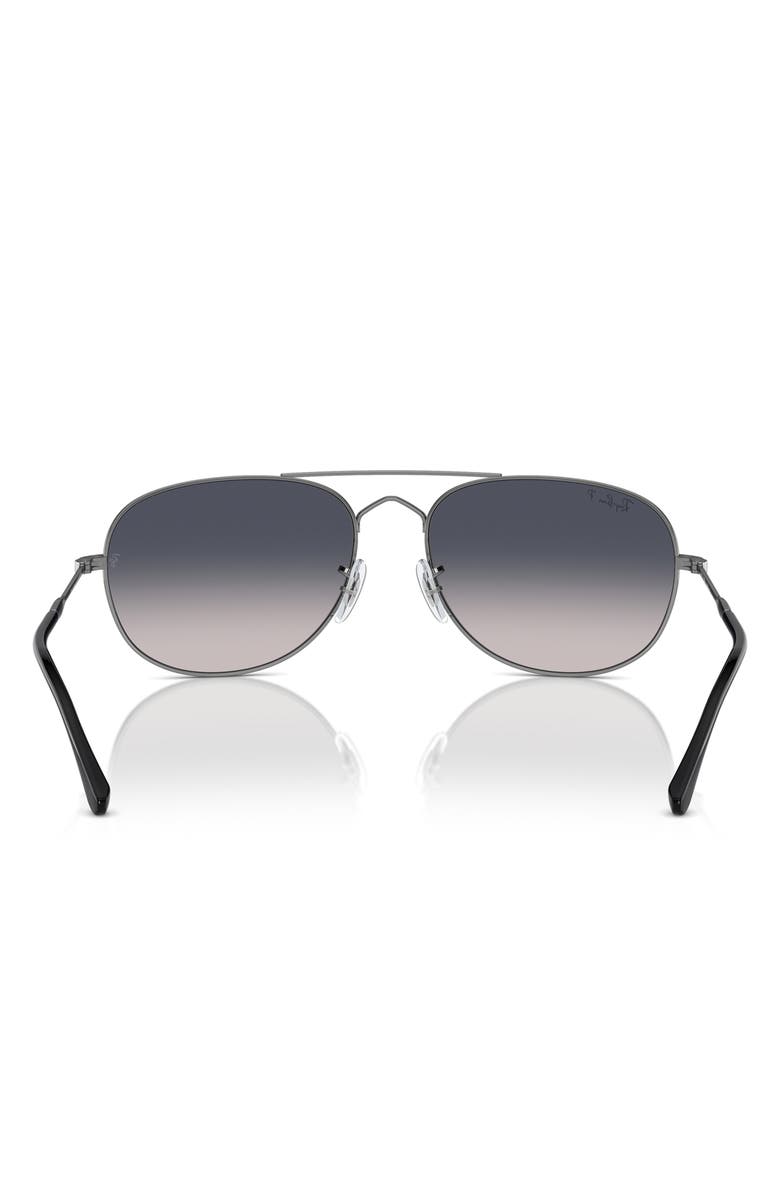 Ray-Ban Bain Bridge 57mm Gradient Polarized Aviator Sunglasses, Alternate, color,