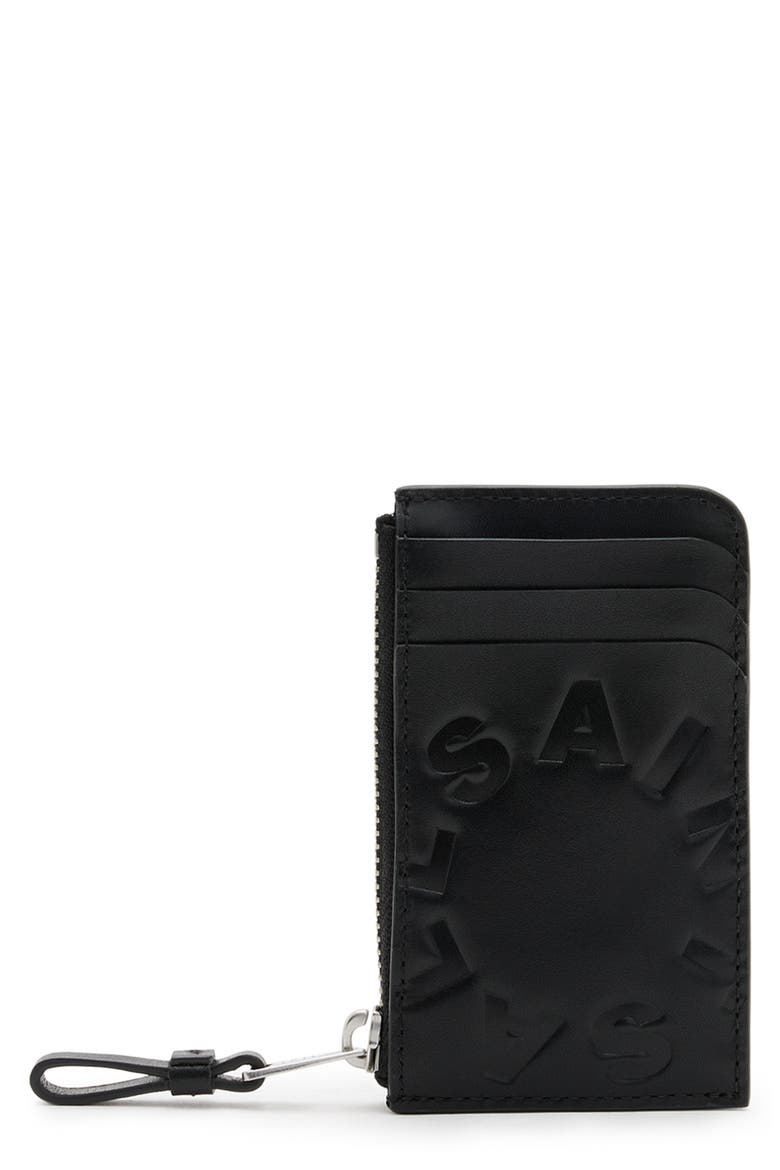 Tierra Isamu Leather Wallet, Main, color, BLACK