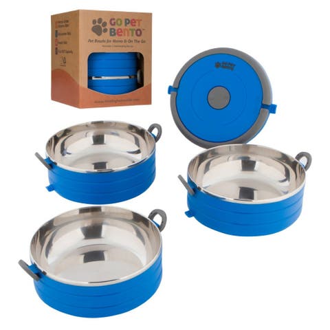 Travel Dog Bowls, Set of 3 Interlocking Bowls