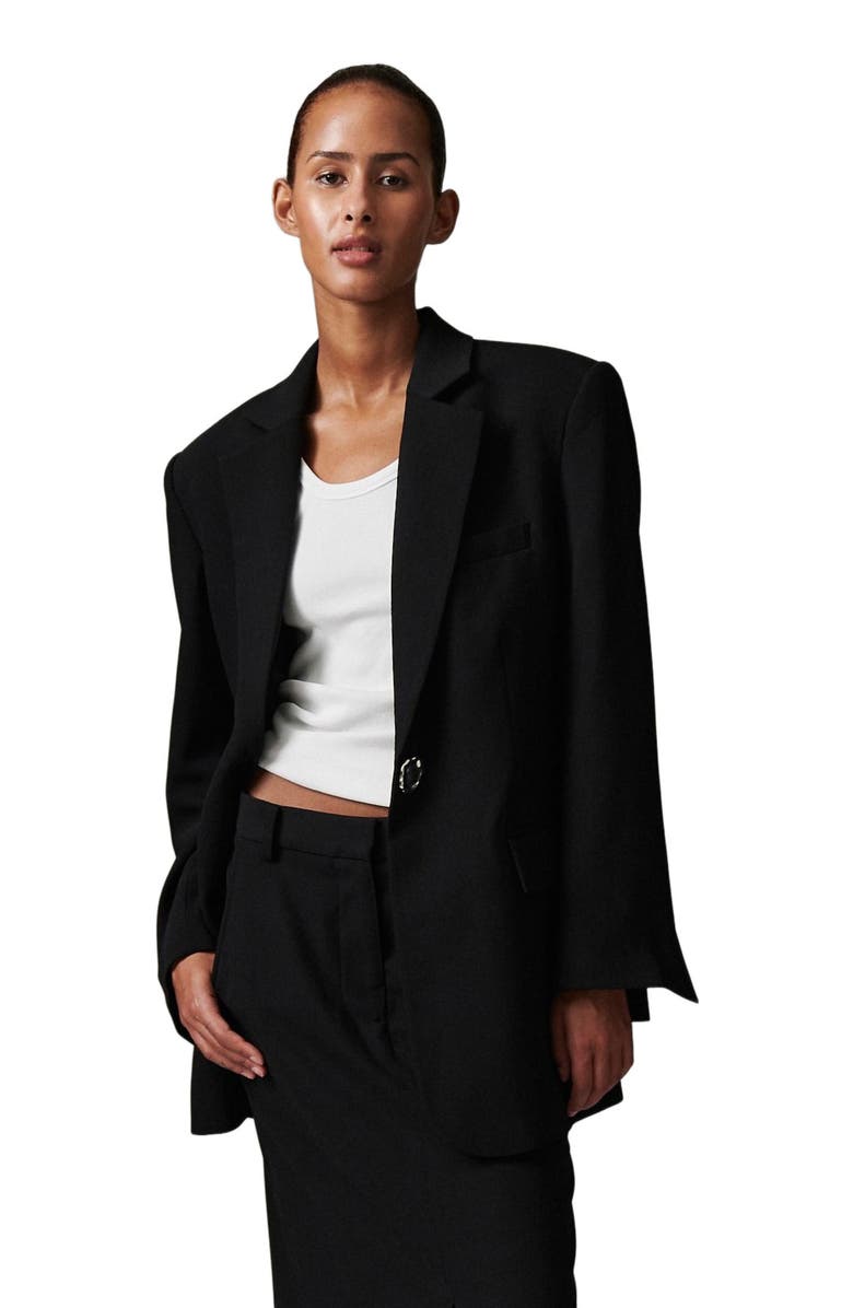 DAY Birger et Mikkelsen Eltona Sculpted Longline Blazer, Alternate, color, Black