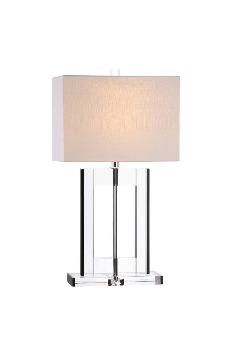 Parish 26" Crystal LED Table Lamp, Clear/Black, Main, color, Clear/Black