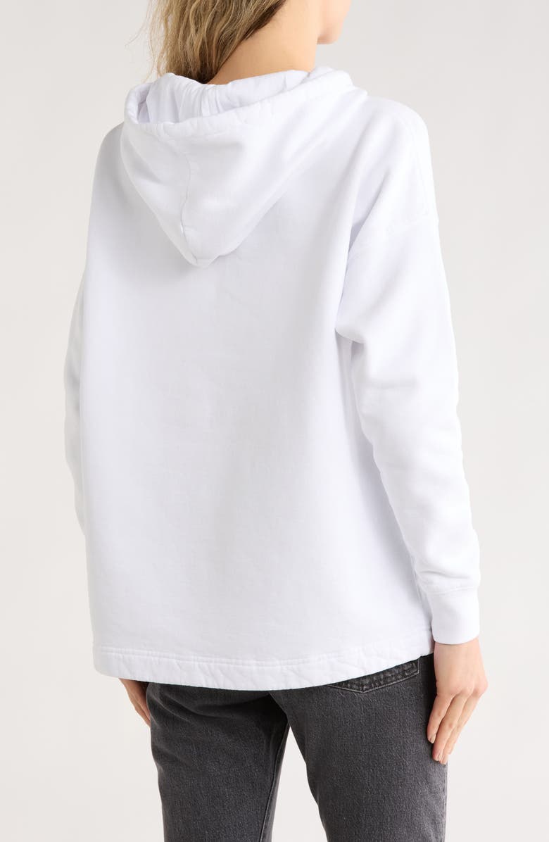 AllSaints Etienne Oversize Cotton Fleece Hoodie, Alternate, color, White