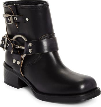 希少 黒入荷！ Miu Nordstrom | (Women) Boot Engineer Harness Miu 靴