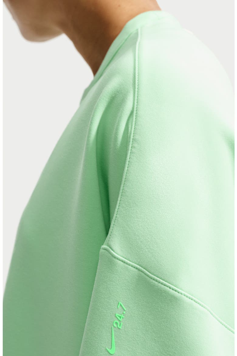 ImpossiblySoft Dri-FIT Oversize Sweatshirt, Alternate, color, CUCUMBER CALM/ ILLUSION GREEN