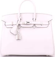Pre-Owned Hermes Birkin Handbag Grey Swift with Palladium Hardware 25