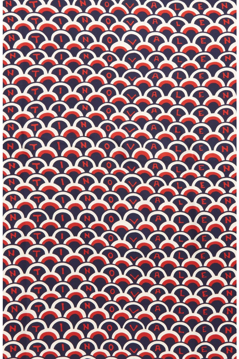 Scale Silk Scarf, Alternate, color, PURE BLUE/ MATTONE-AVORIO