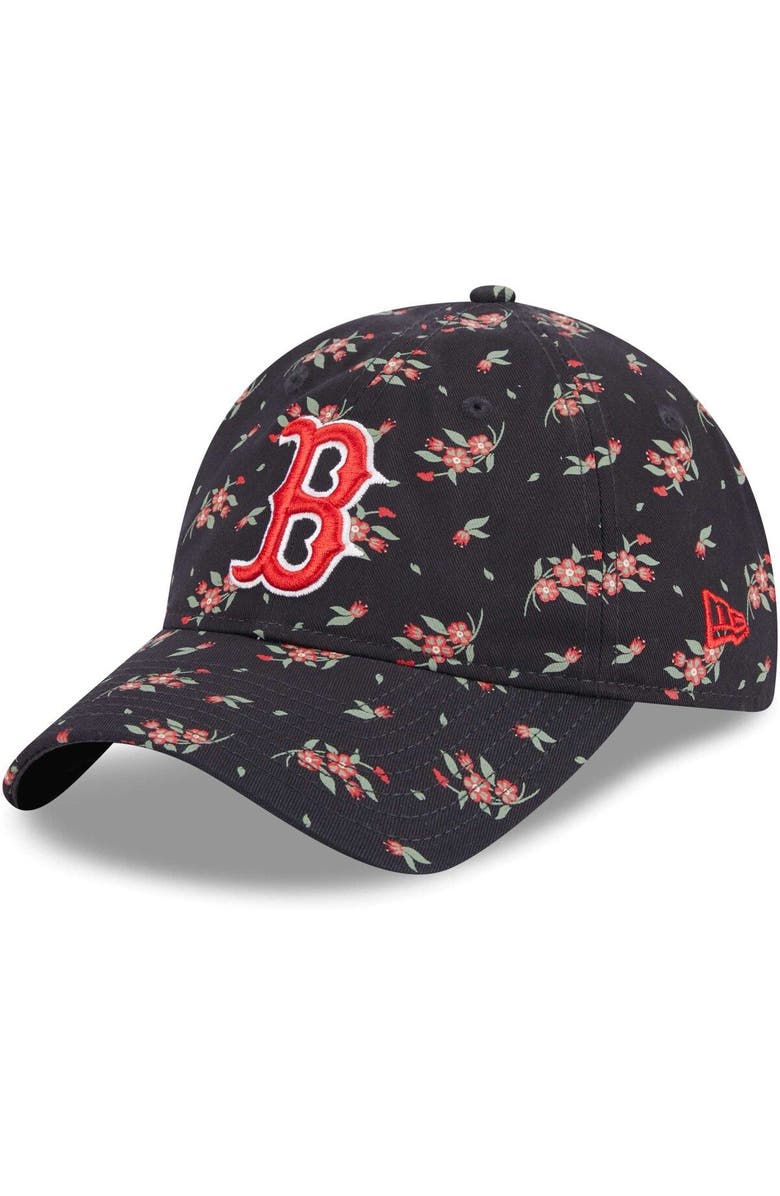 New Era Women's New Era  Navy Boston Red Sox Bloom 9TWENTY Adjustable Hat, Main, color, 