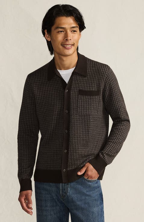 Long Sleeve Washable Merino Button Through Sweater Polo