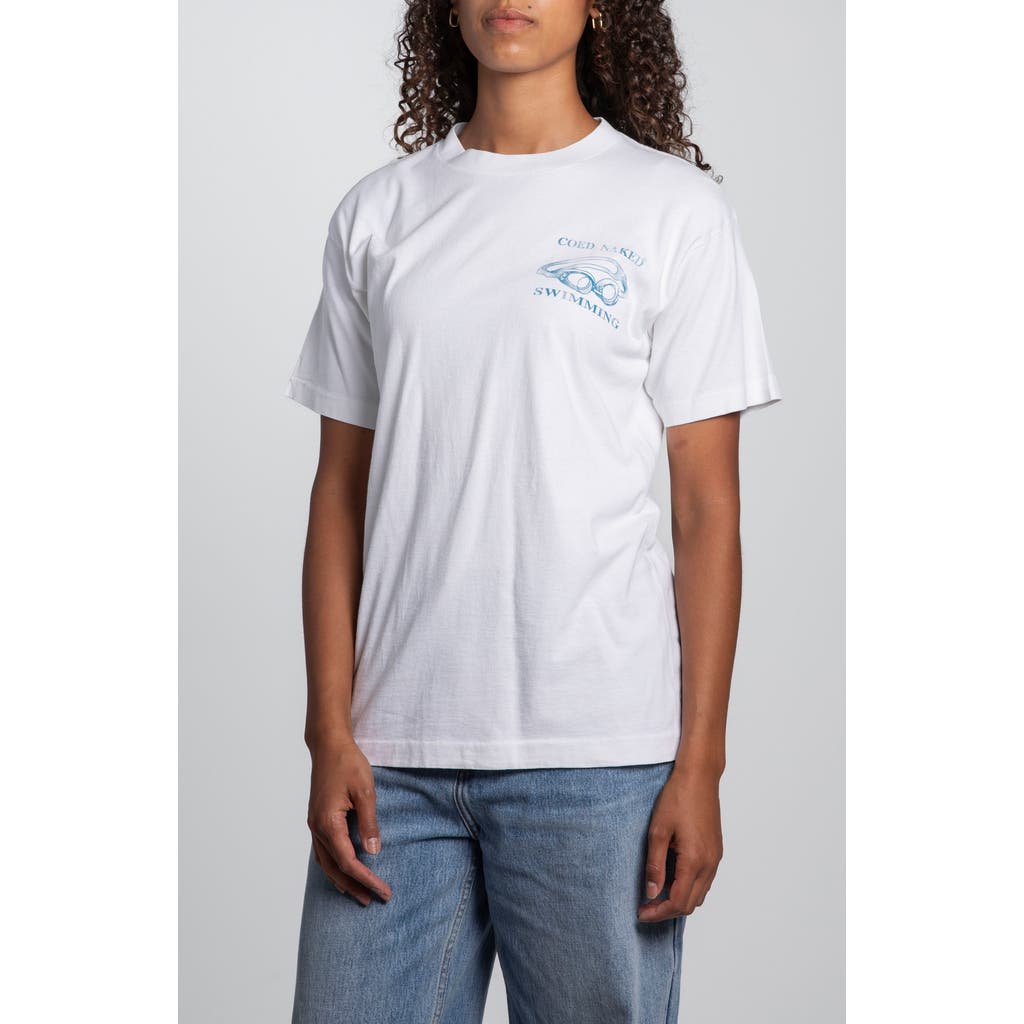 Elwood Vintage Coed Swimming Tee In White