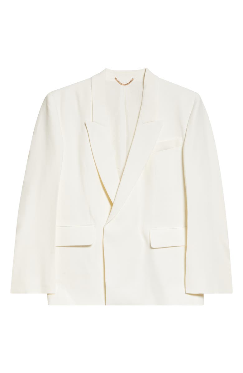 Victoria Beckham Double Breasted Tailored Jacket, Main, color, Ivory