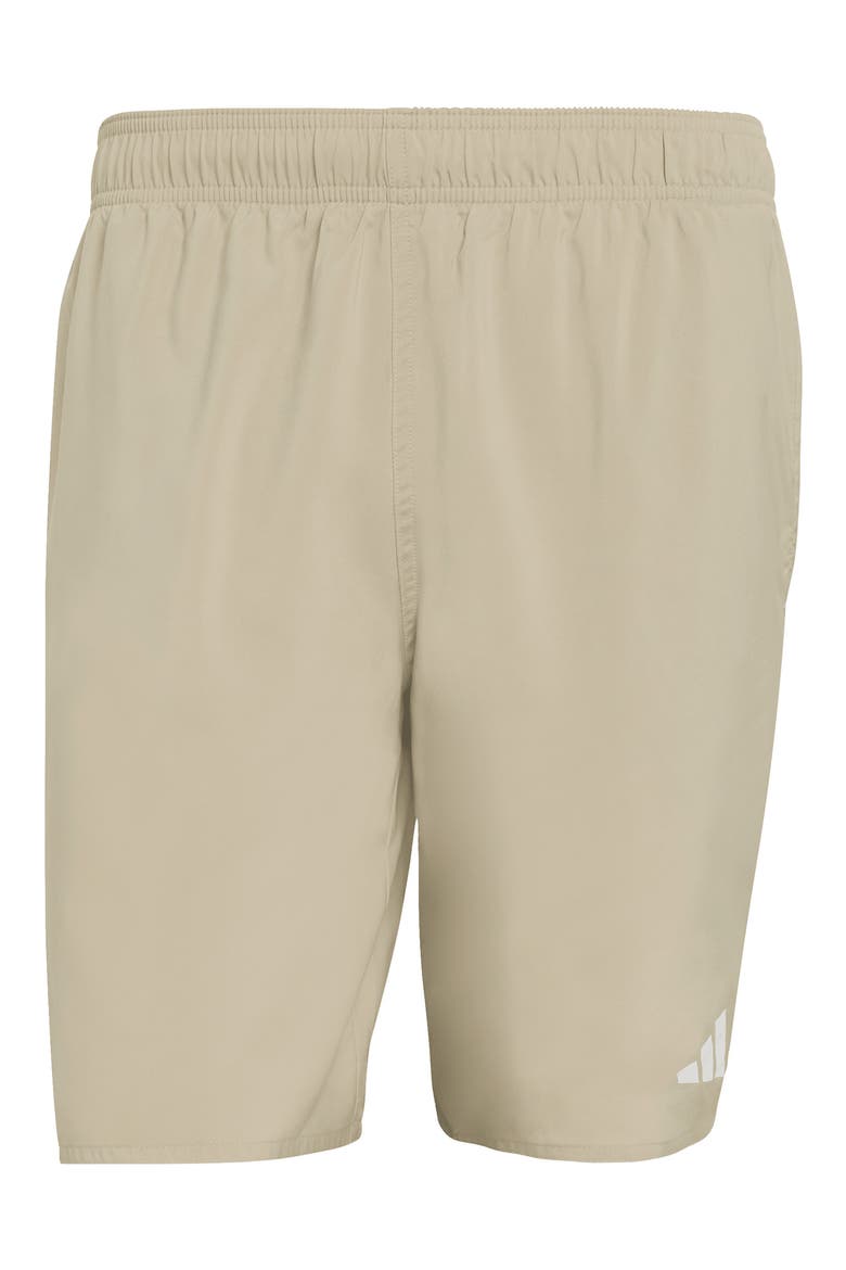 Essentials Swim Trunks, Alternate, color, WONDER CARGO/ WHITE