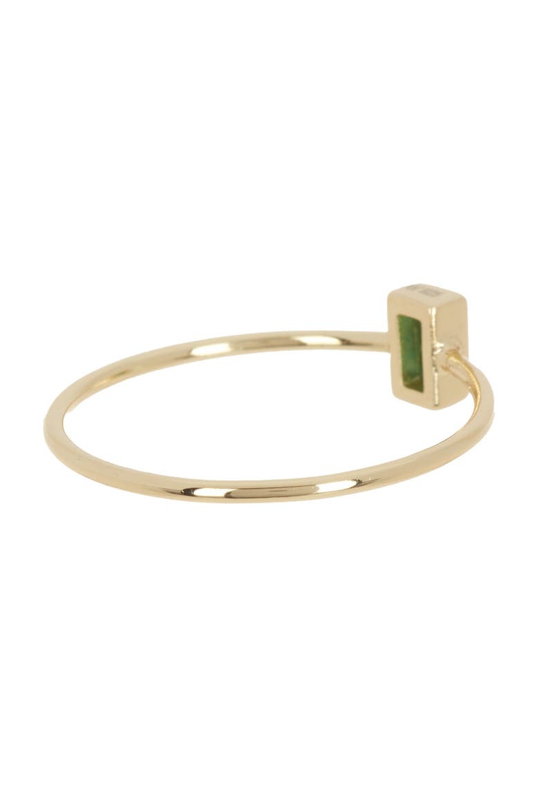 Green Crystal Ring, Alternate, color, GOLD