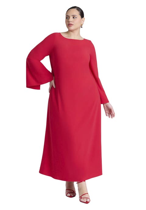 Back Drape Maxi Dress (Plus)