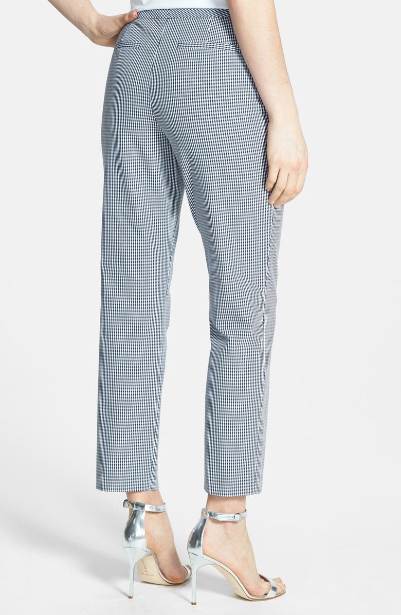 Nordstrom Collection Gingham Ankle Pants, Alternate, color,