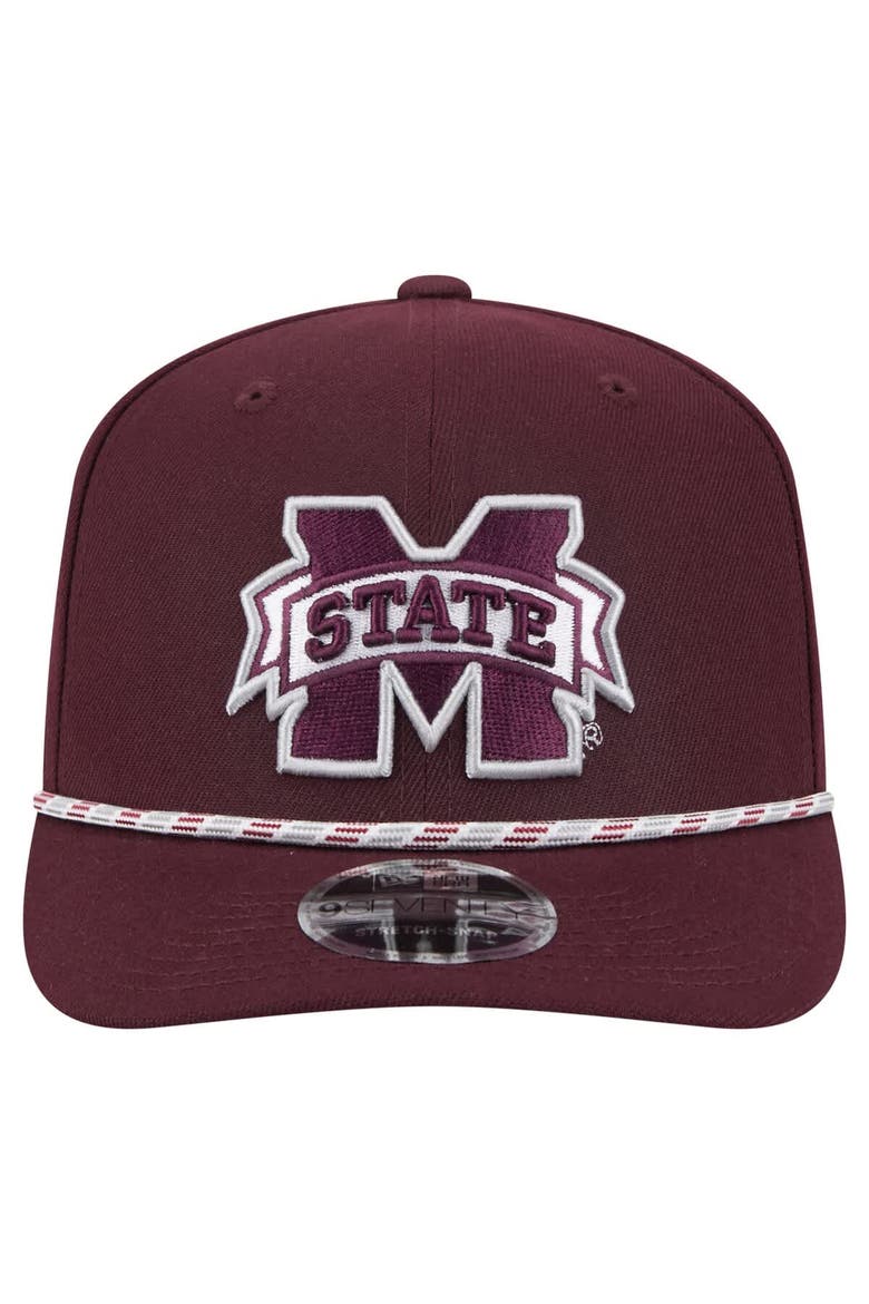 Men's New Era Maroon Mississippi State Bulldogs Game Day Multi-Rope 9SEVENTY Stretch-Snap Hat, Alternate, color, Maroon