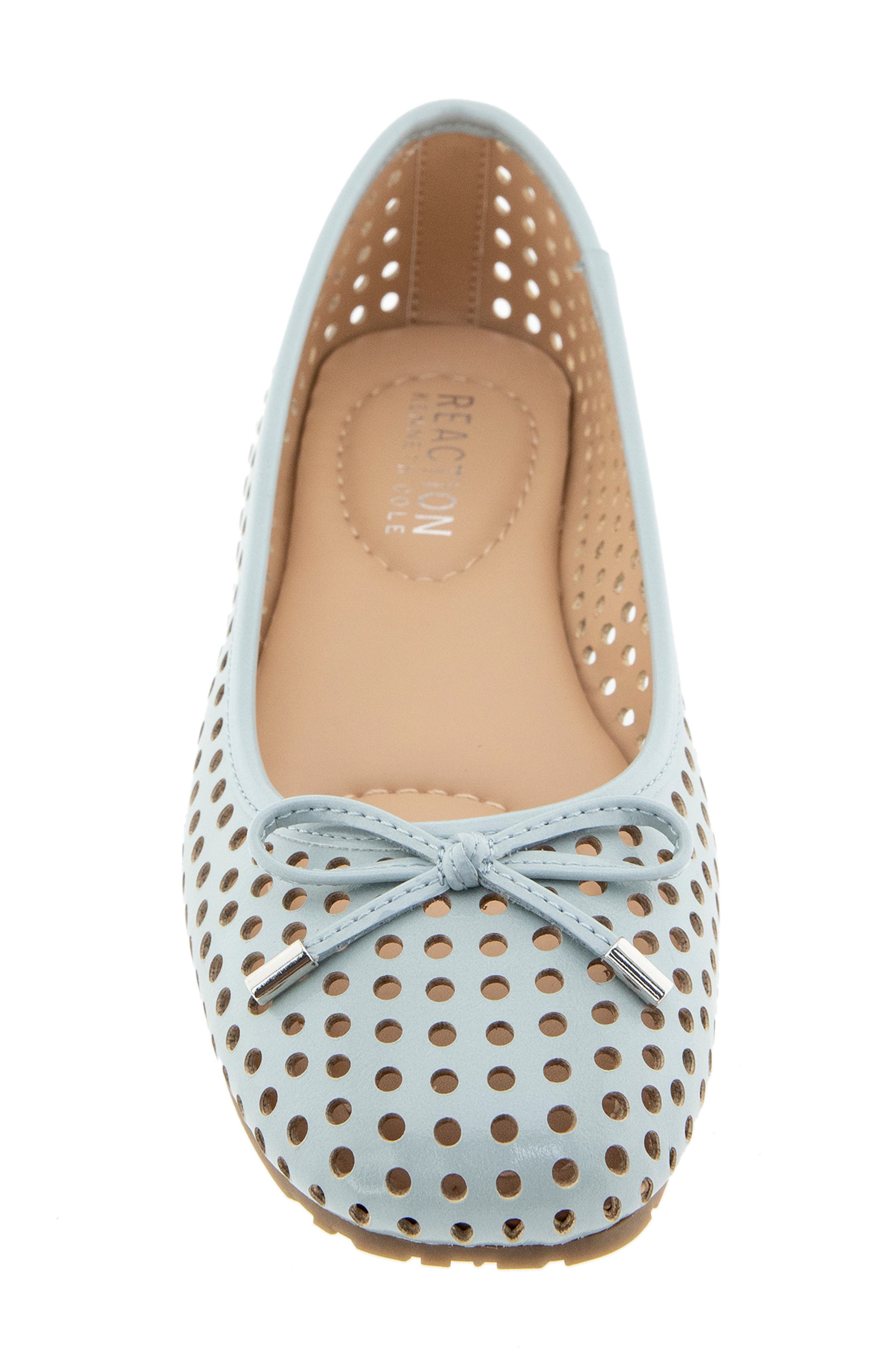 Reaction Kenneth Cole Elstree Perforated Ballet Flat, Alternate, color, Steel Blue