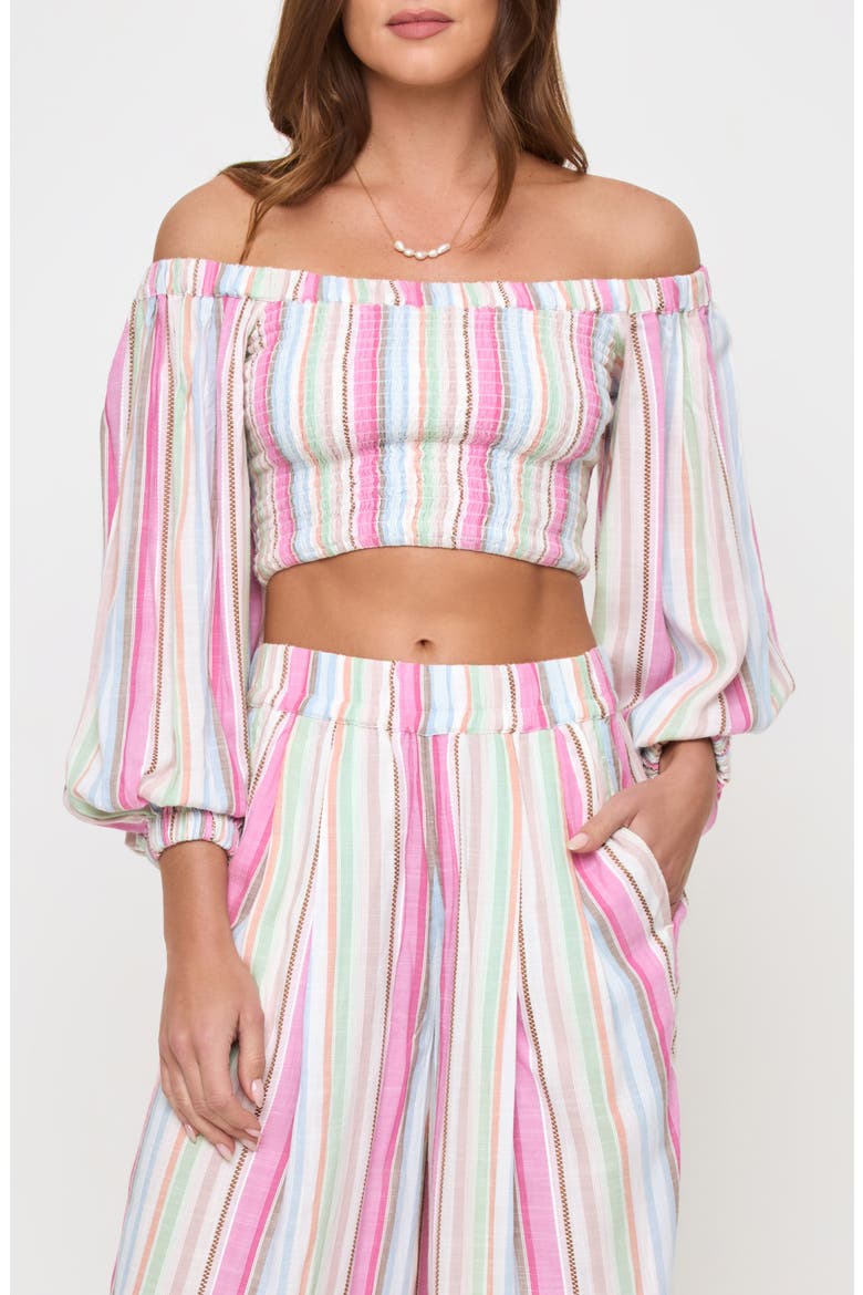 Palma Off-the-Shoulder Top, Main, color, SAN TROPEZ STRIPE