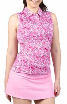 TailorByrd Paisley Print Polo Tank