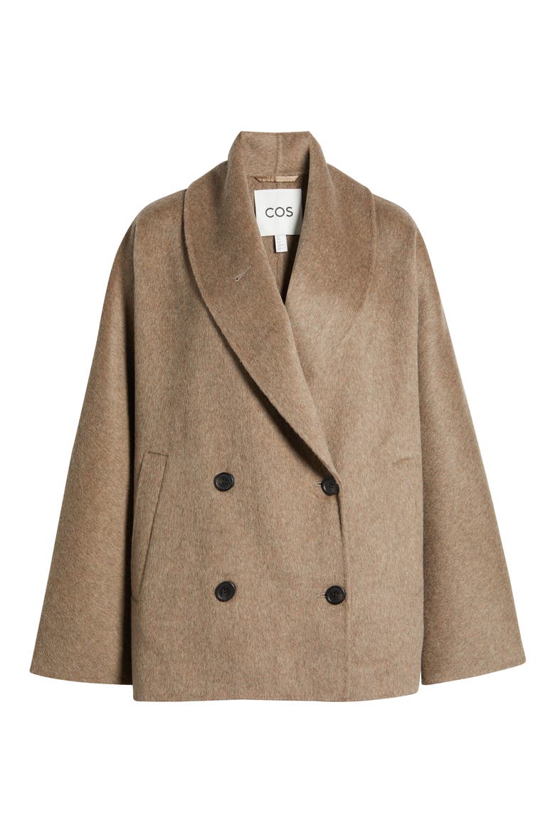 COS Double Face Wool Blend Peacoat (Women) | Nordstrom