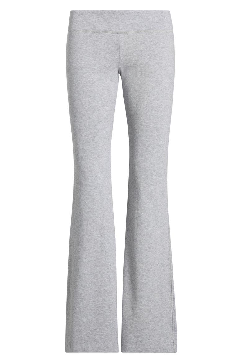 Low Rise Stretch Cotton Flare Leggings, Alternate, color, GREY SOFT HEATHER