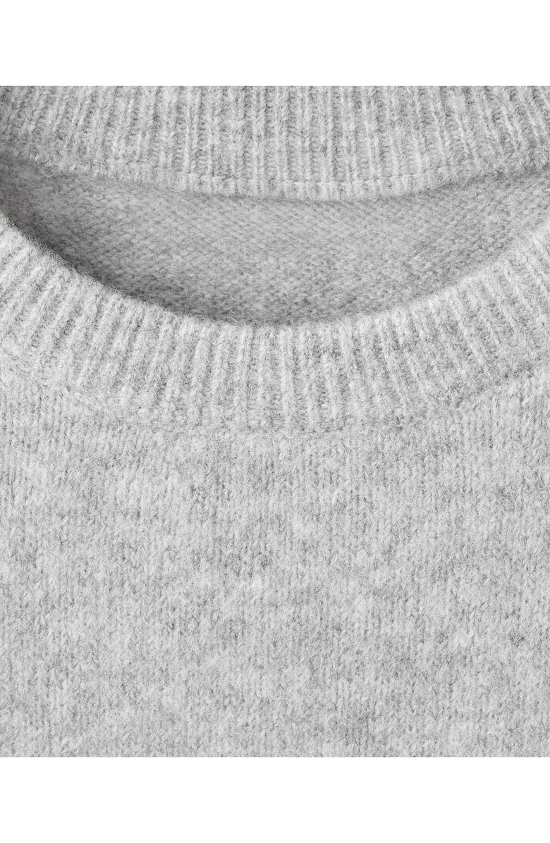 MANGO Short Sleeve Sweater, Alternate, color, Medium Heather Grey