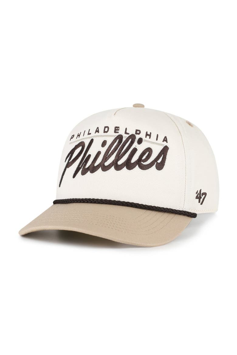 Men's '47  Natural/Tan Philadelphia Phillies Neutral Terrain Hitch Rope Adjustable Hat, Alternate, color, Natural