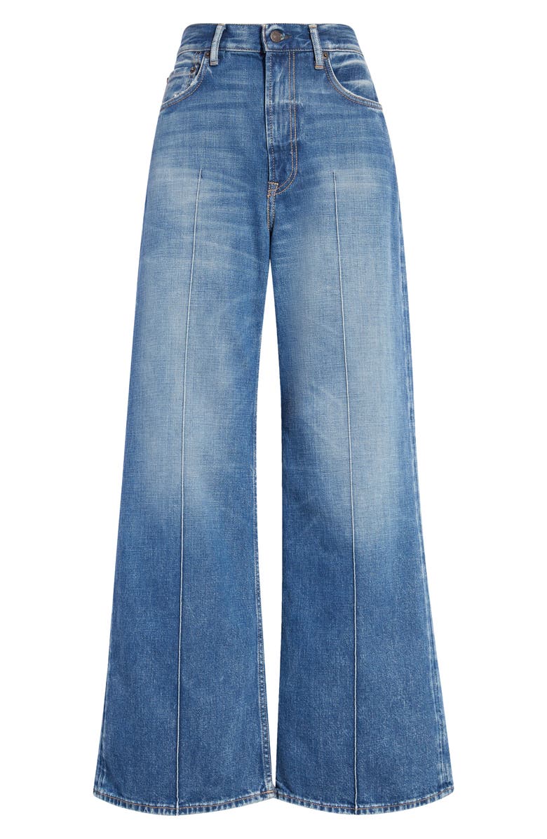 Acne Studios Cassidy High Waist Wide Leg Jeans, Alternate, color,