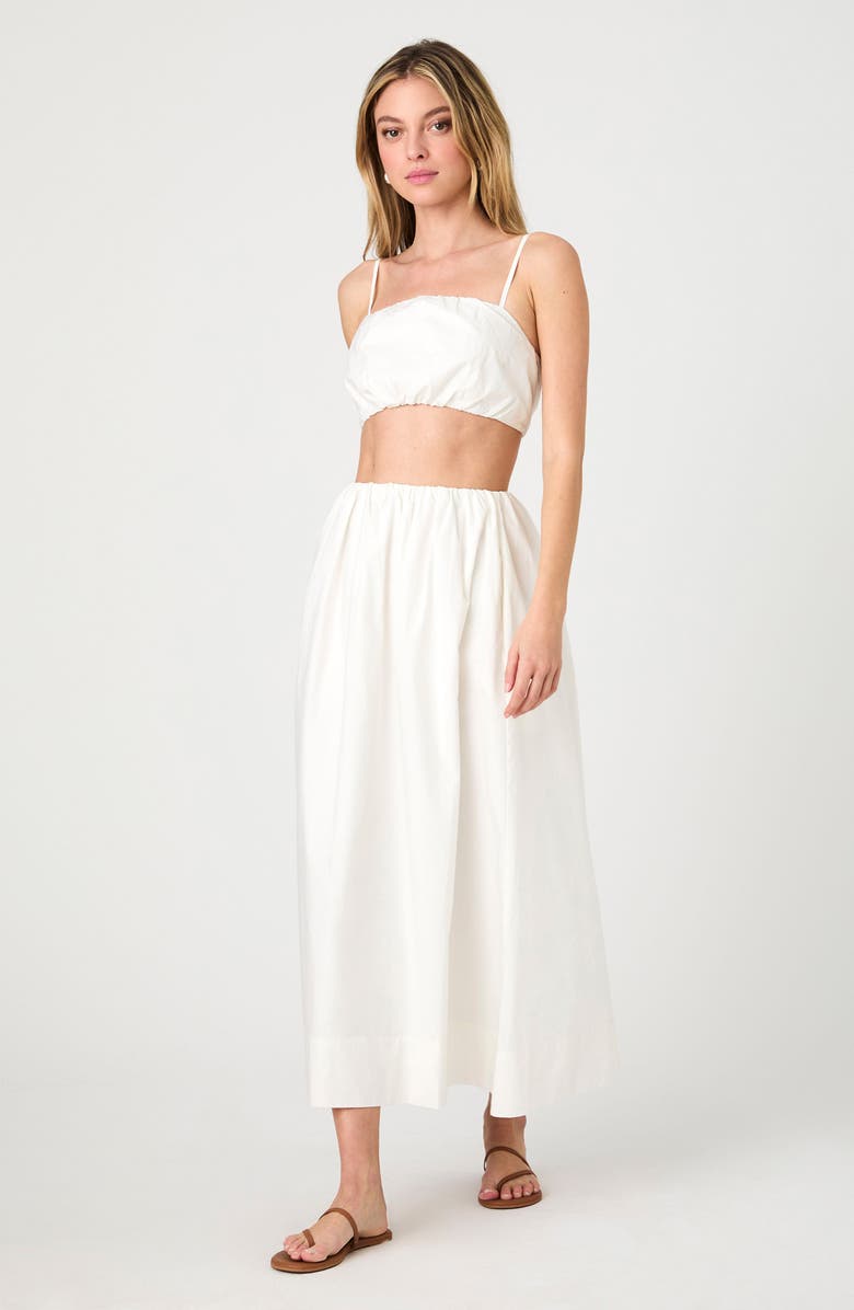 French Connection Nomi Cotton Maxi Skirt, Alternate, color, Summer White