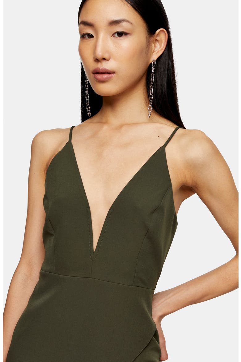 Plunge Slipdress, Alternate, color, OLIVE