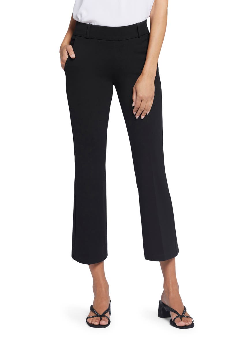 Pull-On Ankle Flare Pants, Main, color, BLACK