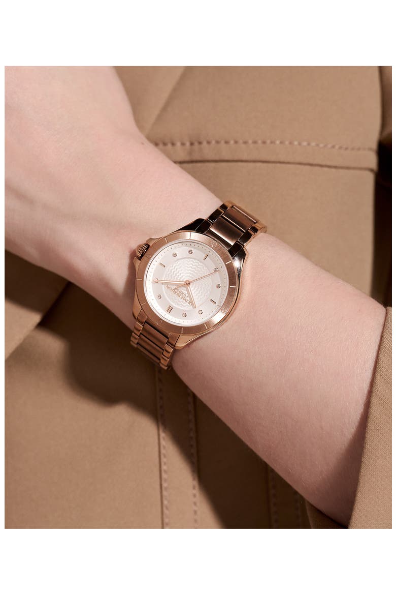Sports Luxe Bracelet Watch, 36mm, Alternate, color, SILVER/ GOLD