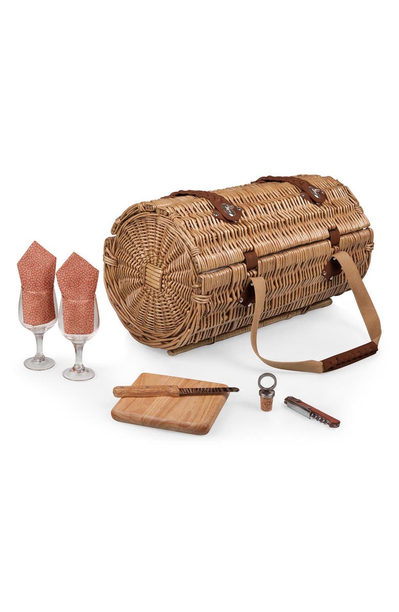 Picnic Time 'Verona' Wicker Picnic Basket, Alternate, color,