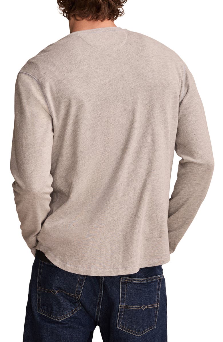 Lucky Brand Weekend Slub Henley, Alternate, color, Heather Grey