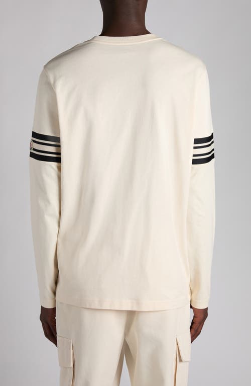 Moncler Logo Patch Long Sleeve T-shirt In Black