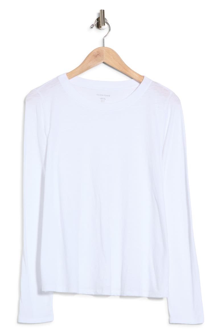 Long Sleeve Organic Cotton T-Shirt, Alternate, color, WHITE