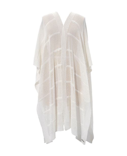 Ralph Lauren Open Knit Ruana In White