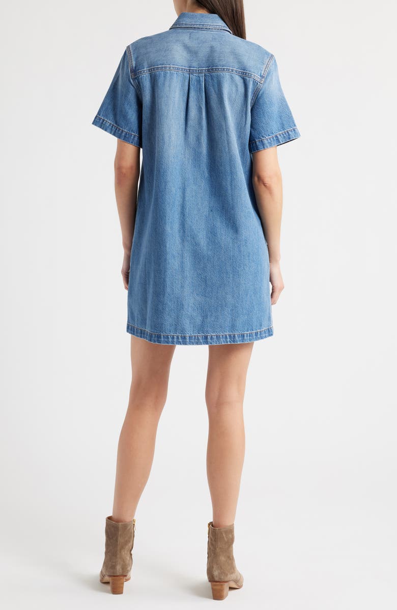 Madewell Airy Denim Boxy Shirtdress, Alternate, color, Hazleton Wash