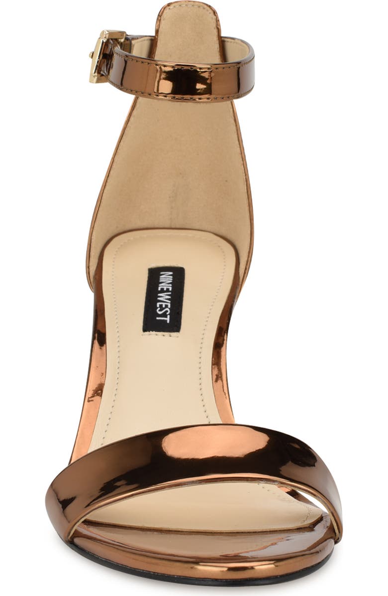 Nine West Pruce Ankle Strap Sandal, Alternate, color, Bronze
