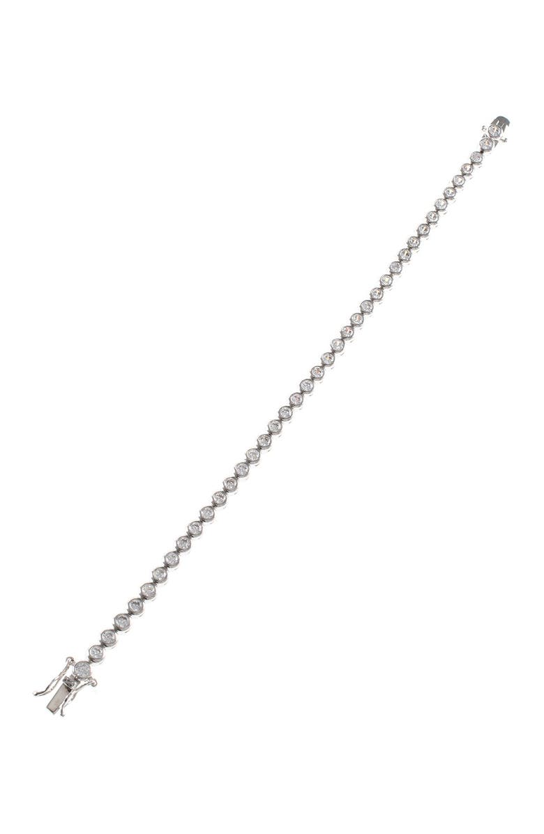 CZ by Kenneth Jay Lane Round CZ Tennis Bracelet, Alternate, color, Clear/Silver