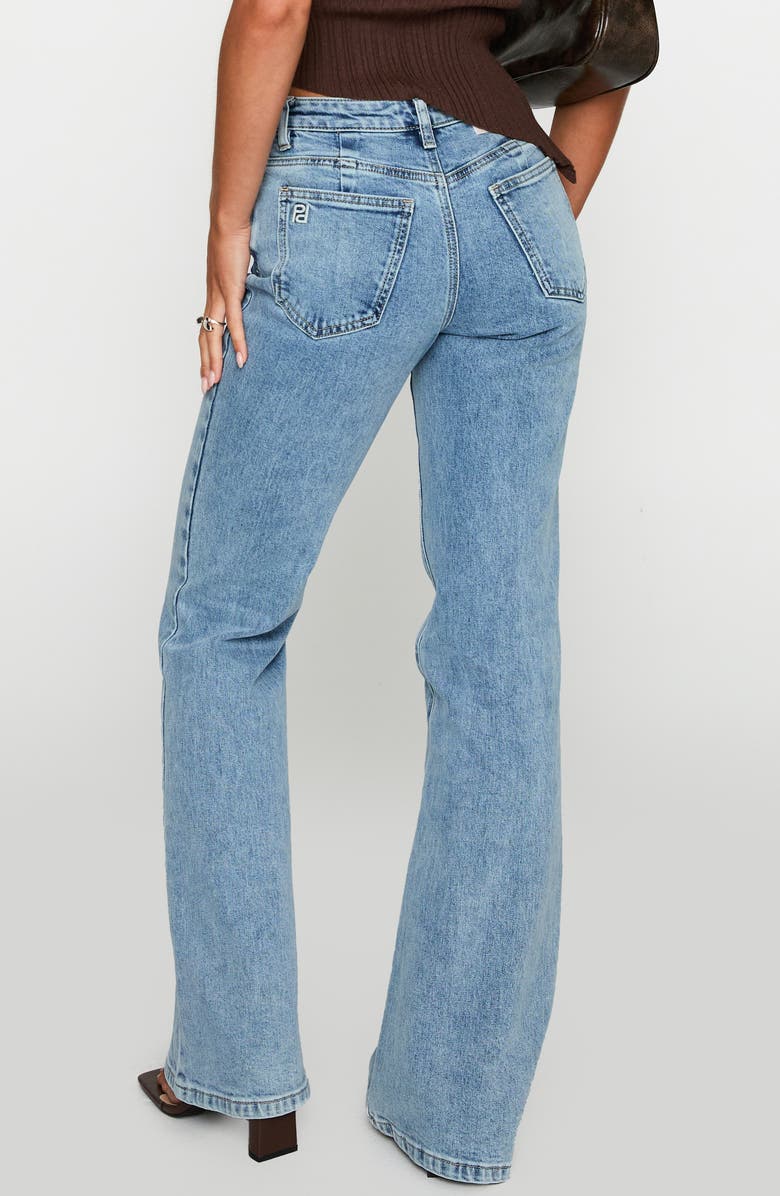 Princess Polly Magic Mirror Mid Rise Bootcut Jeans, Alternate, color, Ice Wash