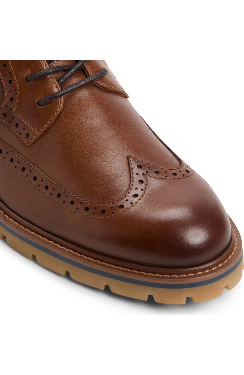 ALDO Toney Waterproof Wingtip Boot, Alternate, color, Cognac