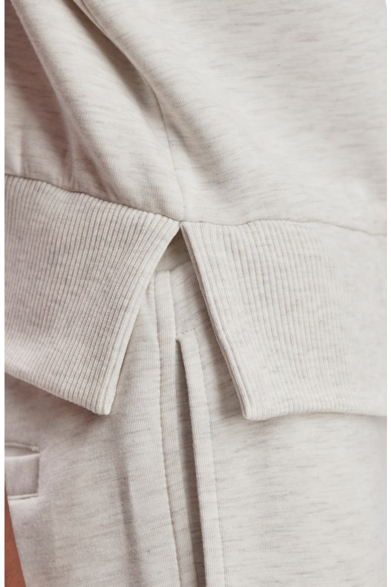 Kelly Half Zip Sweatshirt, Alternate, color, IVORY MARL