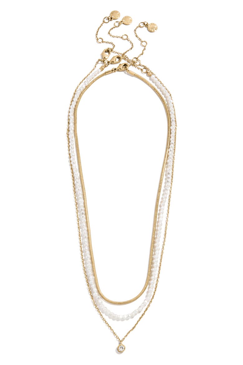 Rue Set of 3 Waterproof Necklaces, Alternate, color, GOLD