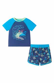 Andy & Evan Kids' Skater Dog T-Shirt & Swim Shorts Set