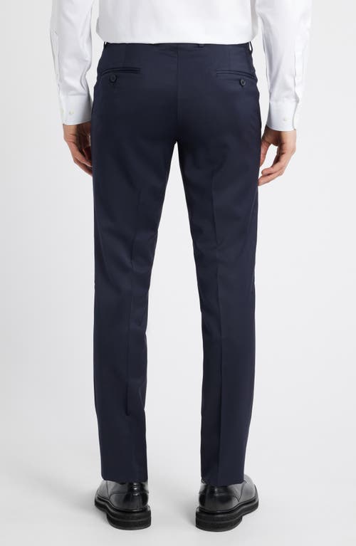 Allsaints Ross Solid Slim Fit Taper Leg Wool Pants Suit Separate In Navy