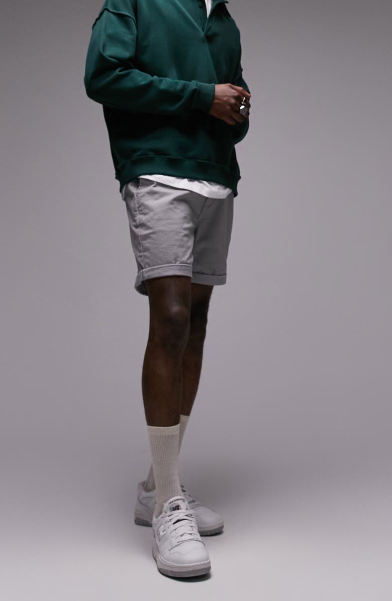 Topman Slim Fit Chino Shorts, Alternate, color,