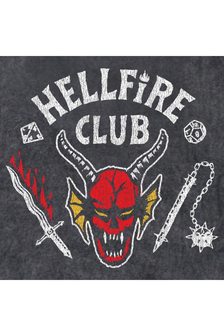 Men's Stranger Things Hellfire Club Costume  Pull Over Hoodie, Alternate, color, Black